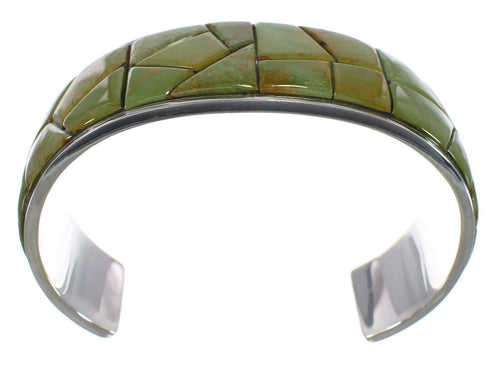 Silver Southwestern Turquoise Well-Built Cuff Bracelet CX49894